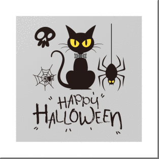 Cat- Happy Halloween Posters and Art